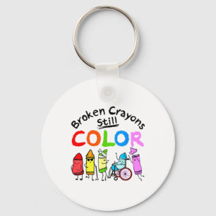 Broken Crayons Can Still Color Kids Mental Health Keychain