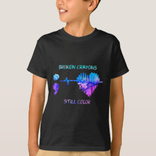 Broken Crayons Is Still Color Heartbeat Suicide Pr T-Shirt