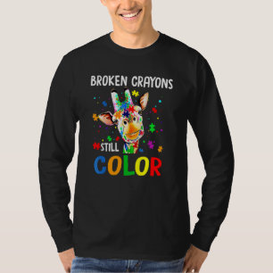 Broken Crayons Still Color Awareness World Mental  T-Shirt