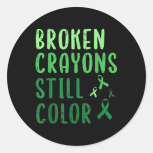Broken Crayons Still Color Mental Health Awareness Classic Round Sticker