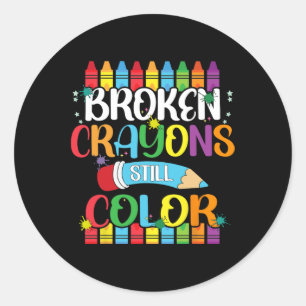 Broken Crayons Still Color Mental Health Awareness Classic Round Sticker