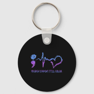 Broken Crayons Still Color Suicide Prevention Awar Keychain