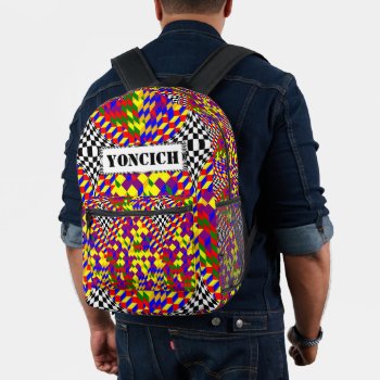 Broken Cube By Kenneth Yoncich Printed Backpack by KennethYoncich at Zazzle