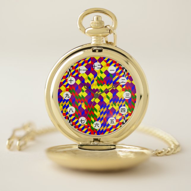 Broken Cube (CHN / JP Face) by Kenneth Yoncich Pocket Watch (Inside)