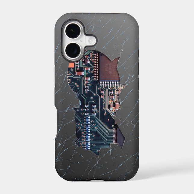 Broken Electronics Iphone Case (Back)