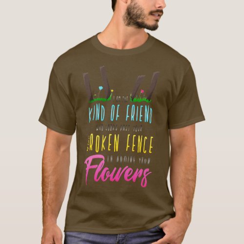 Broken Fence and Flowers T_Shirt