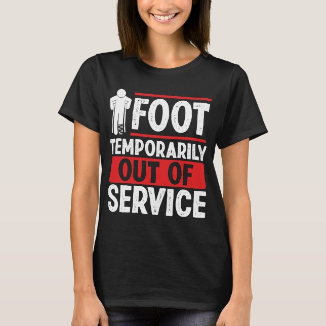 Broken Foot Humor Broken Foot Survivor Warrior T-Shirt (Front)