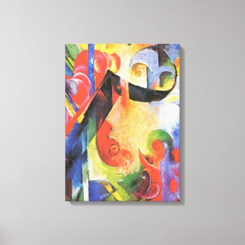 Broken Forms by Franz Marc Vintage Abstract Art Canvas Print