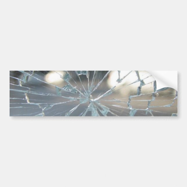 Broken Glass Bumper Sticker (Front)