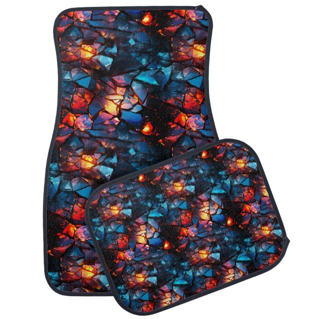 Broken Glass Design Car Floor Mat (Set)