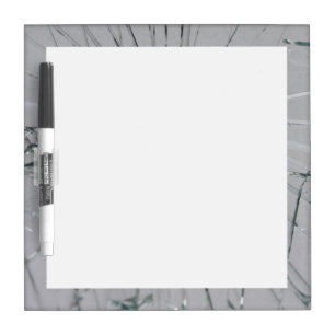 Broken Glass Dry Erase Board