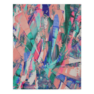 Broken Glass Faux Canvas Print