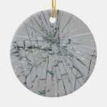 Broken Glass-Look Ceramic Ornament