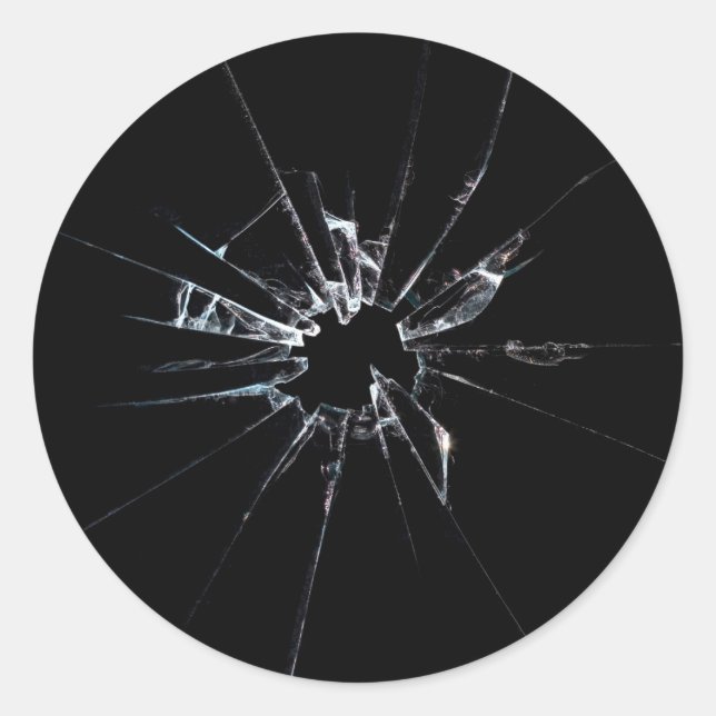 Broken Glass No 1 Classic Round Sticker (Front)