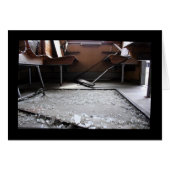 Broken Glass on the Ground Abandoned Train Card (Front Horizontal)