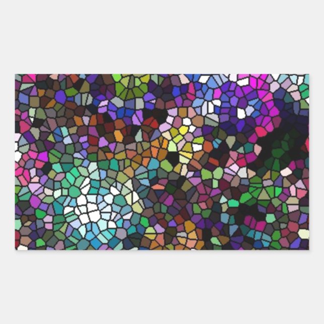 Broken Glass Rectangular Sticker (Front)