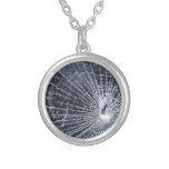 Broken Glass Silver Plated Necklace at Zazzle