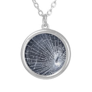 Broken Glass Silver Plated Necklace by The_Everything_Store at Zazzle