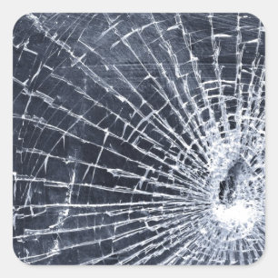Broken Glass Square Sticker
