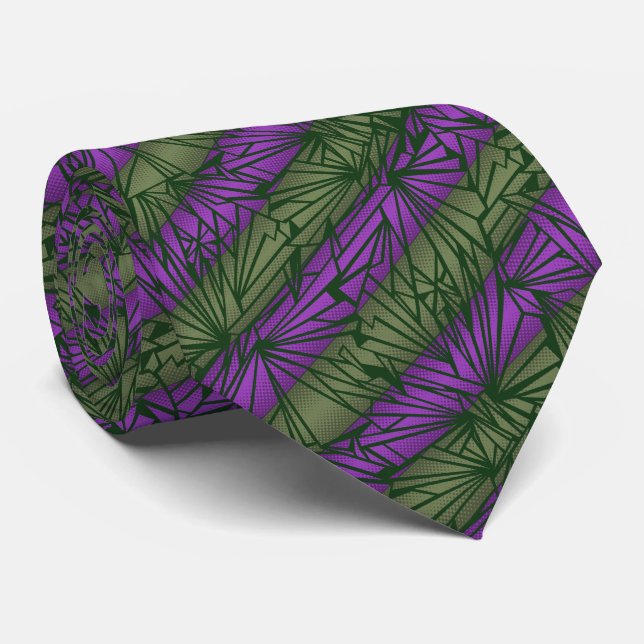 Broken Glass Stripe Vintage Two-sided Tie (Rolled)