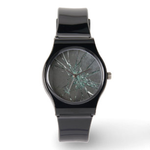 Broken Glass Surface (Style 2) Oil Painting Watch