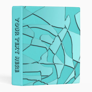 Broken Glass Teal Mini Binder