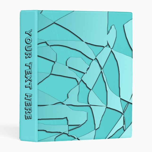 Broken Glass Teal Mini Binder (Front/Spine)