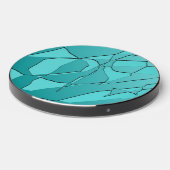 Broken Glass Teal Wireless Charger (Front 2)