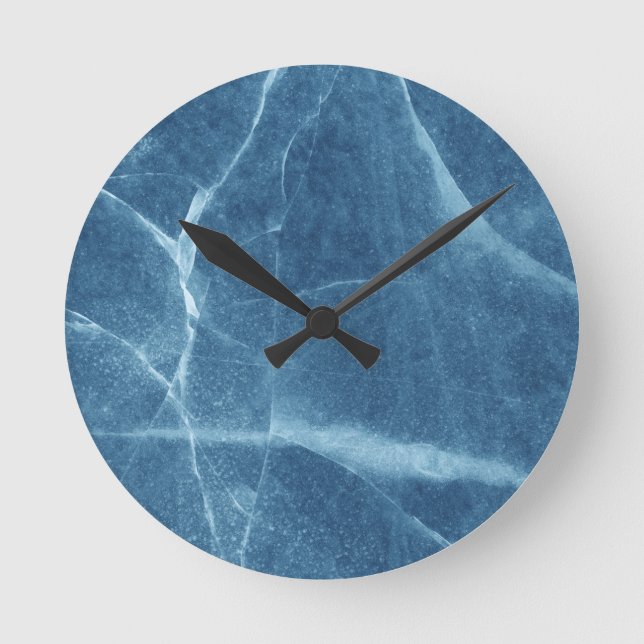 Broken Glass Wallpaper Round Clock (Front)