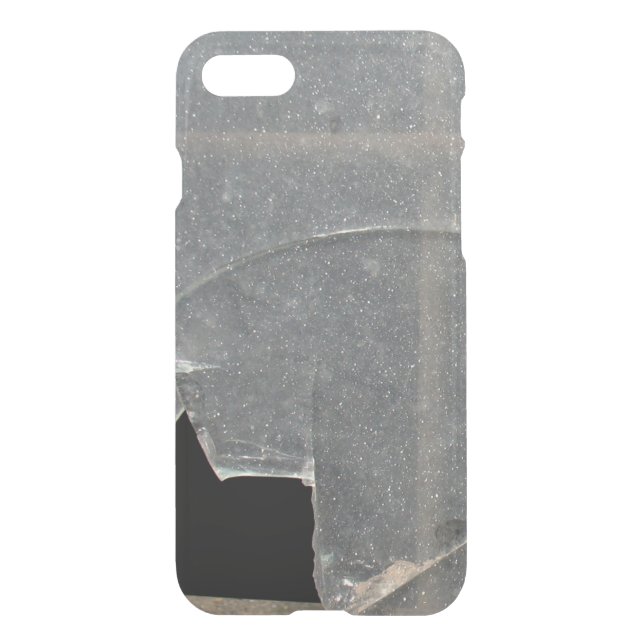 Broken Glass Window With Metal Bar Uncommon iPhone Case (Back)