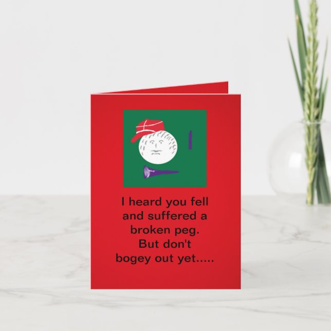 Broken Golf Peg Card (Front)
