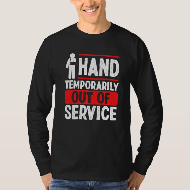 Broken Hand Humor Broken Hand Survivor Warrior T-Shirt (Front)