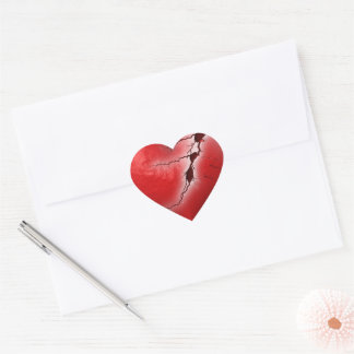 Broken Heart Anti-Valentine  Heart Sticker