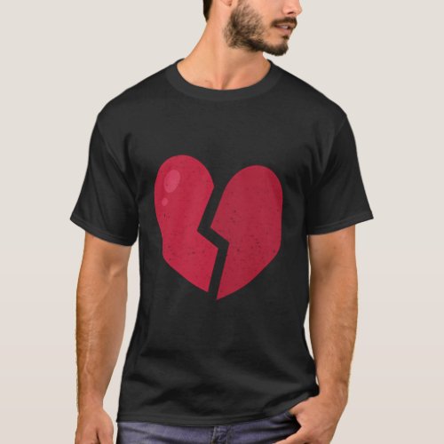 Broken Heart Anti ValentineS Day Distressed He T_Shirt
