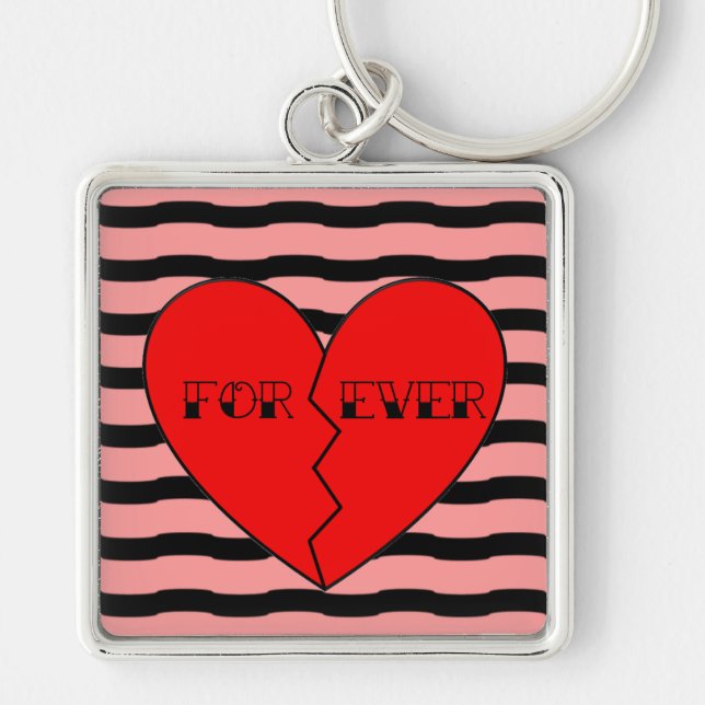 Broken Heart Anti-Valentine's Day Keychain (Front)