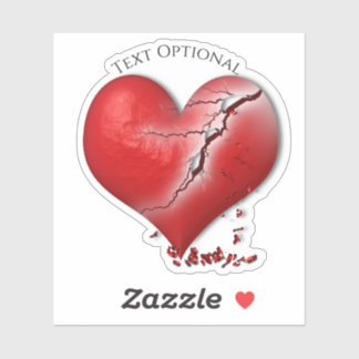 Broken Heart Anti Valentine's Day  Sticker