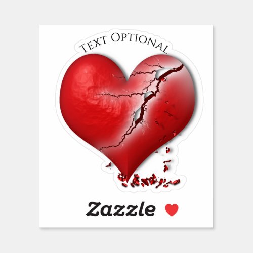 Broken Heart Anti Valentines Day  Sticker