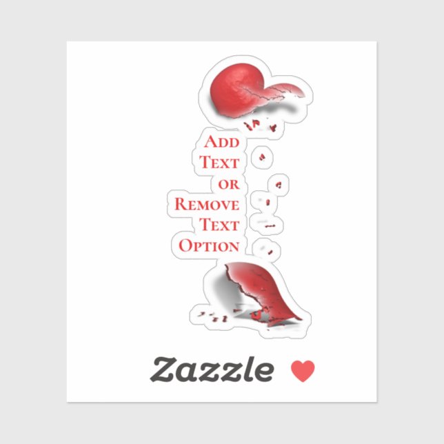 Broken Heart Anti Valentine's Day  Sticker (Sheet)