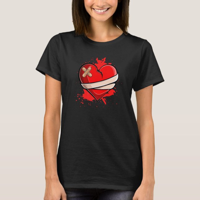 Broken Heart Breakup Divorce Ex Couple T-Shirt (Front)