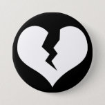 Broken Heart Button / Pin at Zazzle