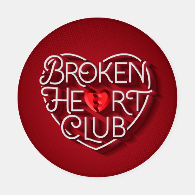 Broken Heart Club Ceramic Coasters (Single)