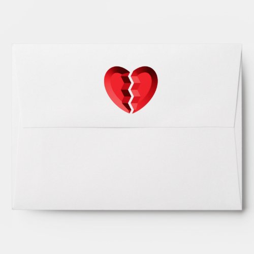 Broken Heart Club  Greeting Card Envelope