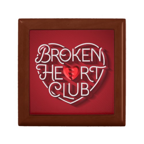 Broken Heart Club Jewelry Gift Keepsake Box