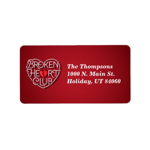 Broken Heart Club  Return Address Labels