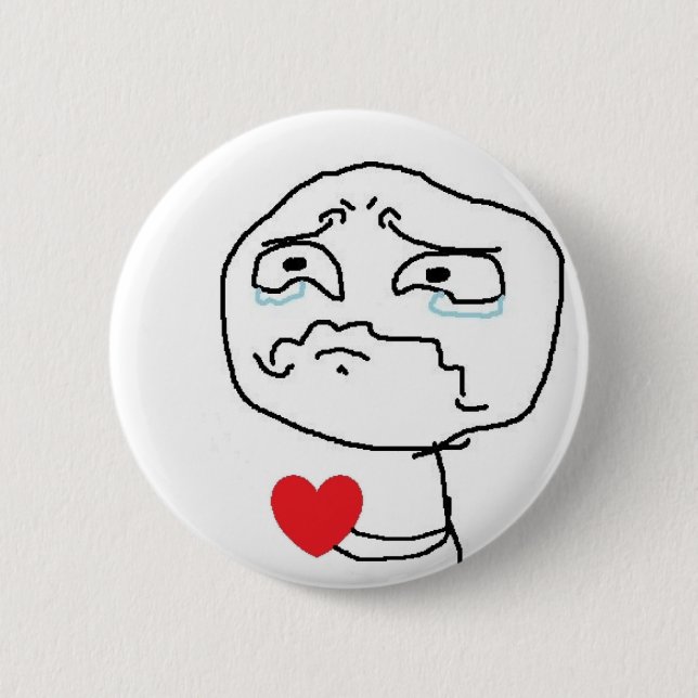Broken Heart Comic Face Button (Front)
