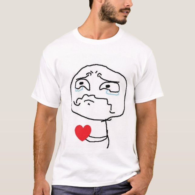 Broken Heart Comic Face T-Shirt (Front)