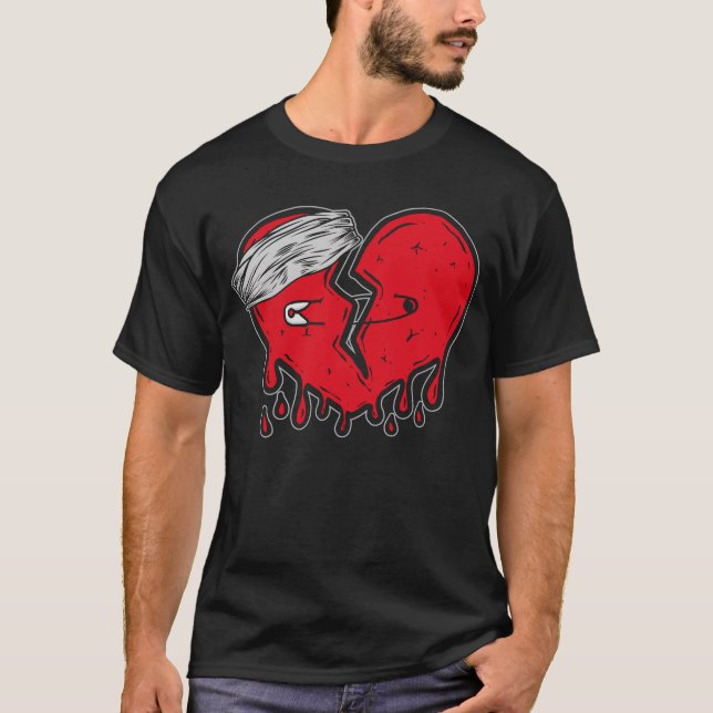 Broken Heart Cute Heartbroken Love T-Shirt (Front)