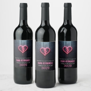 Broken Heart Divorce Party Wine Label