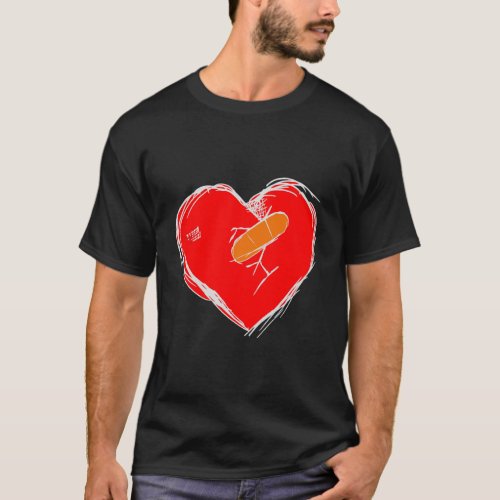 Broken Heart For Relationship Breakup T_Shirt