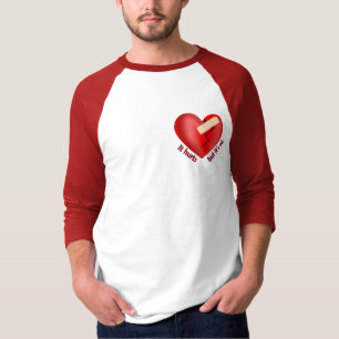 Broken heart healed with patch and life quote T-Shirt